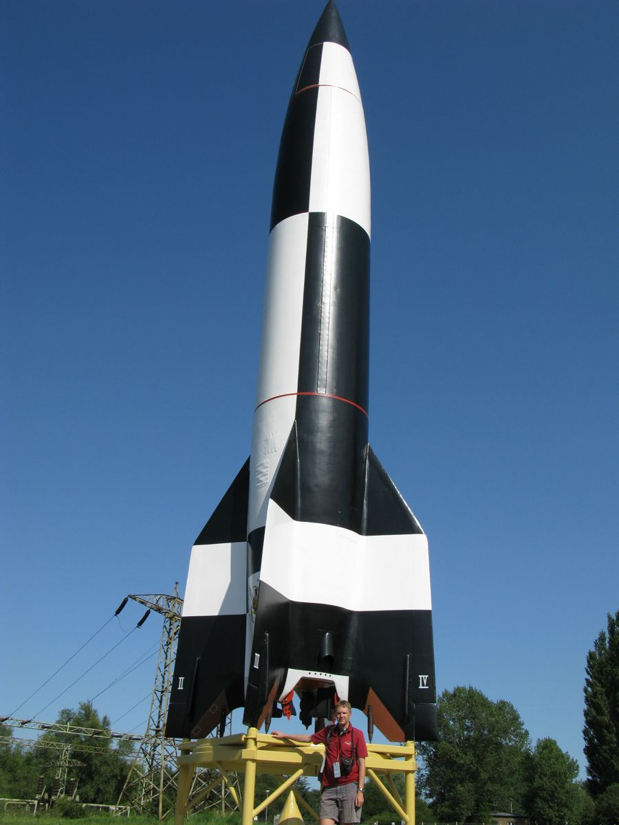 A V2 rocket in Peenemünde, North Germany