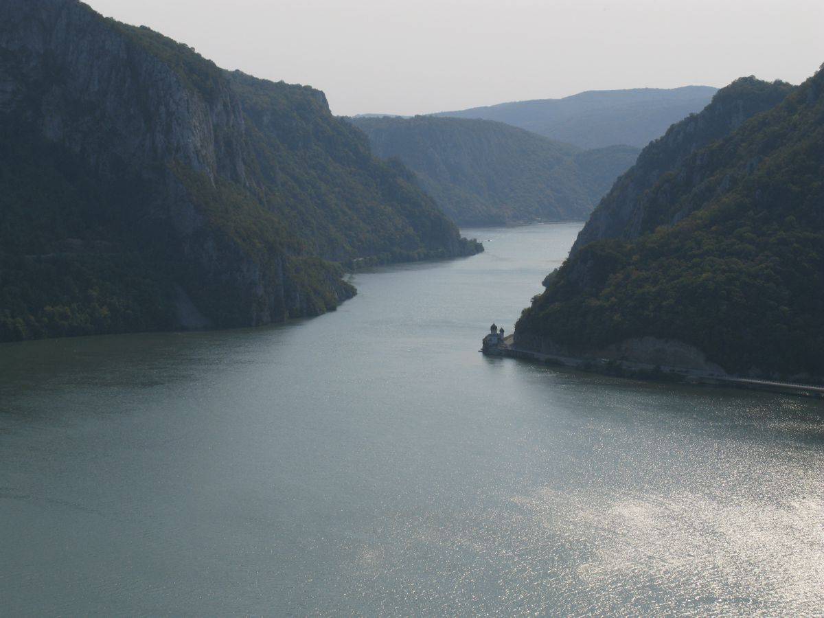 The Iron Gate gorge on the Danube